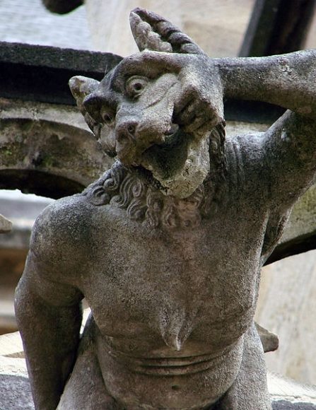 PHOTO: Werewolf gargoyle at the Cathédrale Notre-Dame de Moulins