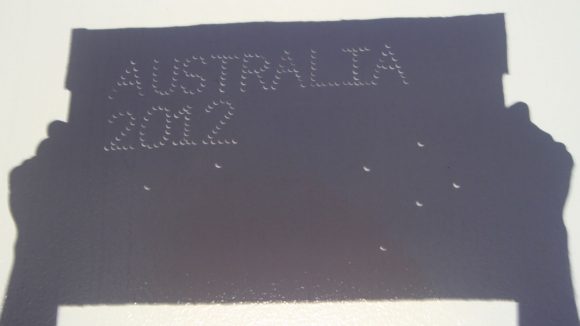 Via Rice Space Institute, a fun way to commemorate an eclipse: make a pinhole sign and photograph its shadow.