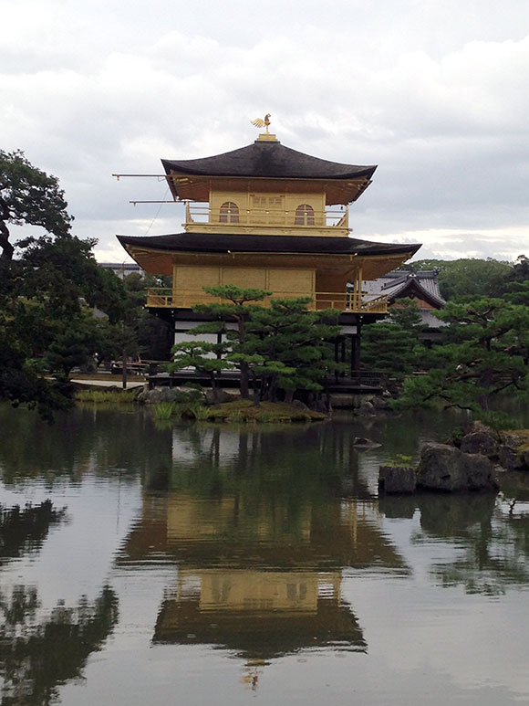PHOTO: The Golden Pavilion and its reflection.