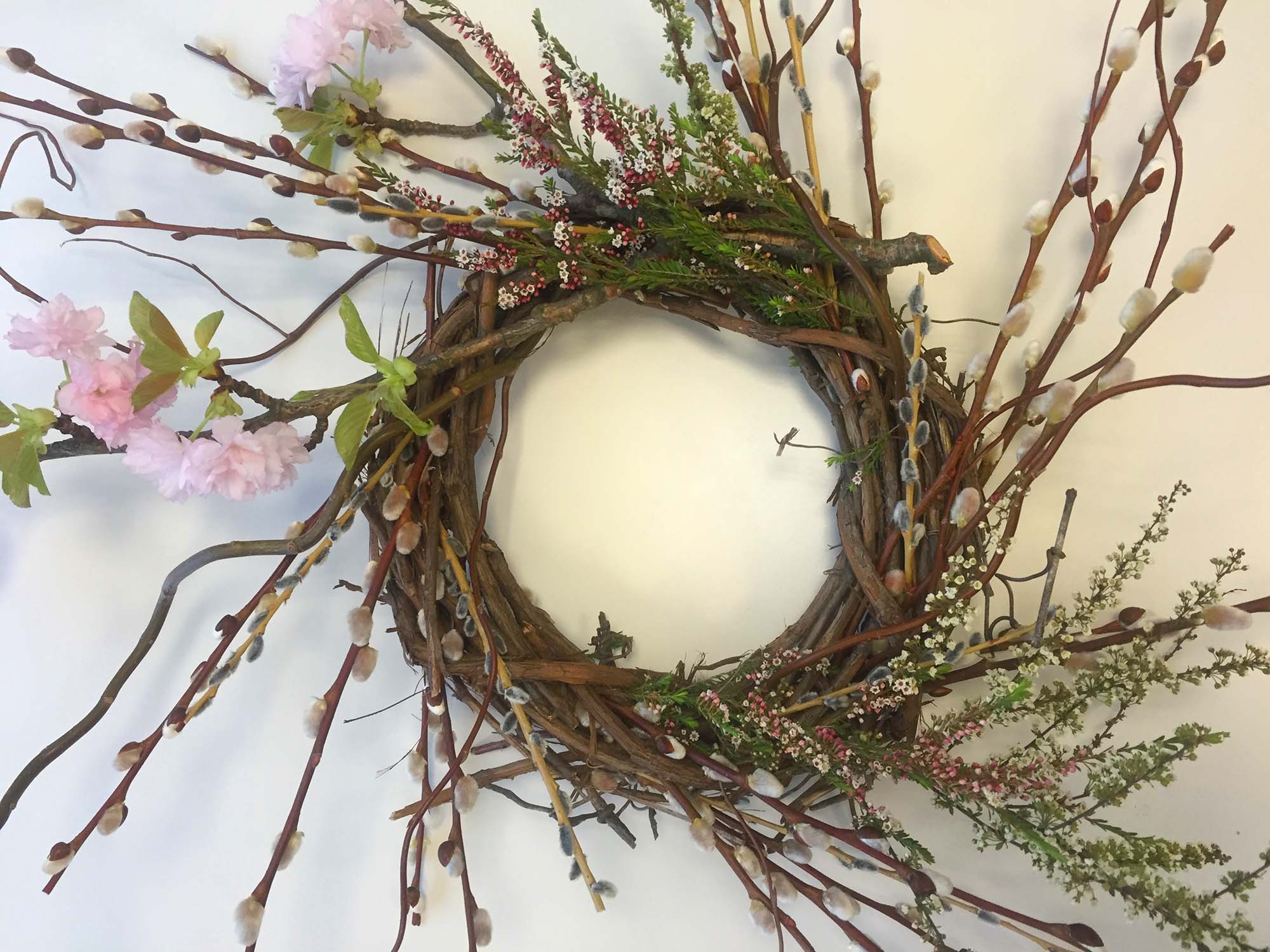 So Classy: Spring Wreaths Made from Flowering Branches
