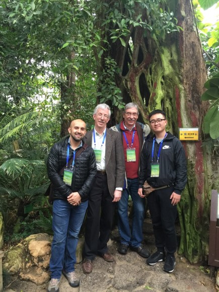 Garden researchers Fabiany Herrera, Patrick Herendeen, Greg Mueller, and Chen Ning 