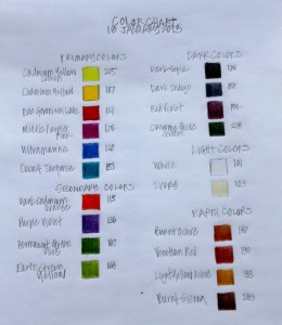 PHOTO: color chart by sophia siskel