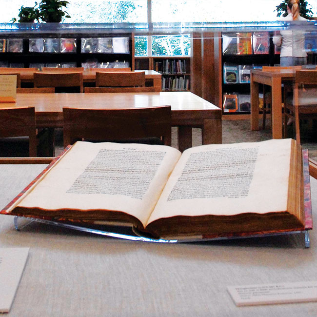 PHOTO: Library book on display.
