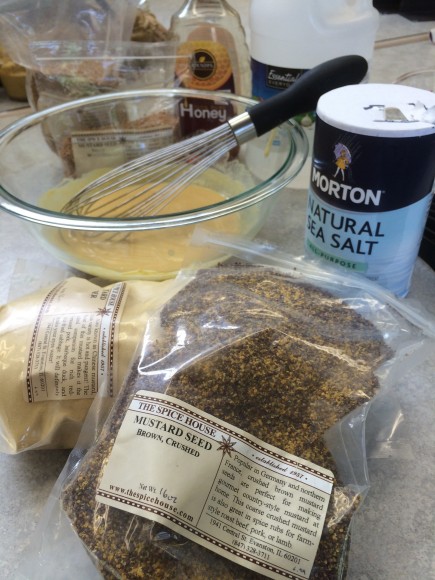 PHOTO: The ingredients for a basic, homemade mustard.