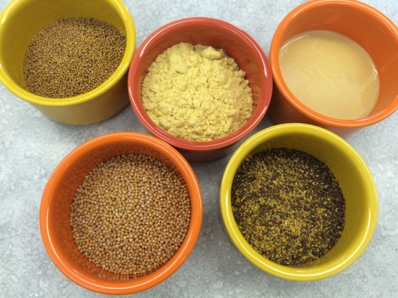 PHOTO: Mustard powders and seeds.