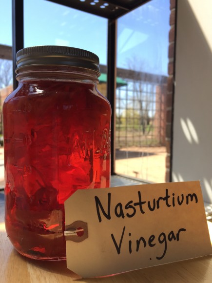 PHOTO: Nasturtium or chive flowers make a lovely pink vinegar. For a fruitier flavor, pour white vinegar over one cup of gently washed fresh raspberries.