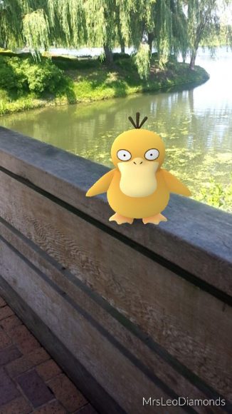 PHOTO: Psyduck Pokémon at the Visitor Center bridge.