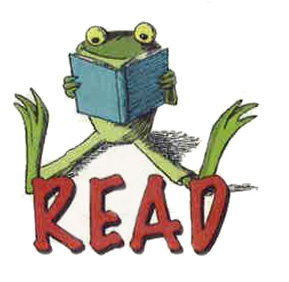 ILLUSTRATION: A cartoon of a frog reading a book.