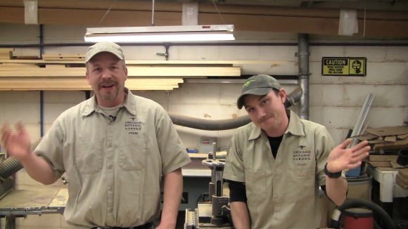 PHOTO: Chicago Botanic Garden carpenters Andy Swets and Brian Flood.
