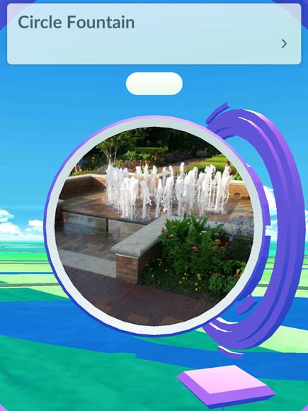 Circle Garden Fountain Pokemon Screenshot