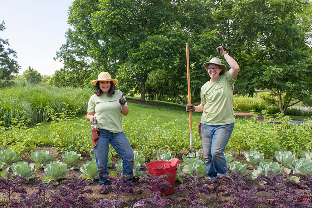 PHOTO: Fruit and Veg interns Leslie and Rachel