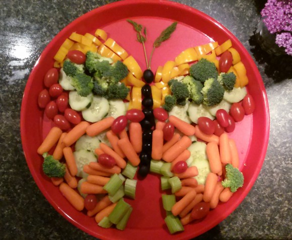 PHOTO: A vegetable butterfly makes for delicious, healthy snacking.